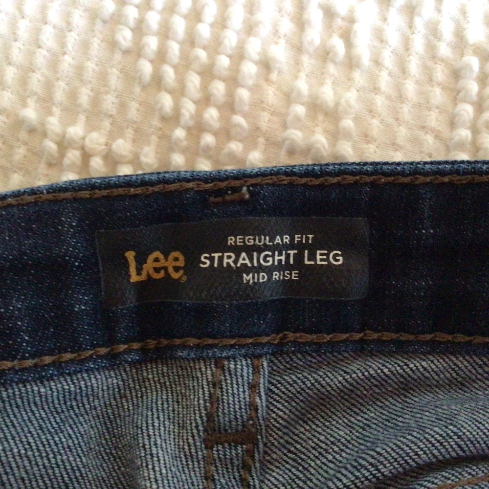 Women’s Lee Jeans Regular Fit Straight Leg Mid Rise Size 14 Long